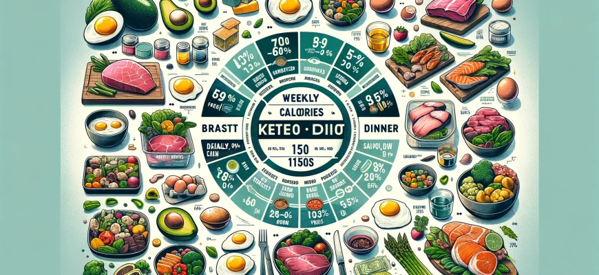 Кето-диета на неделю на 1150 калорий в день
