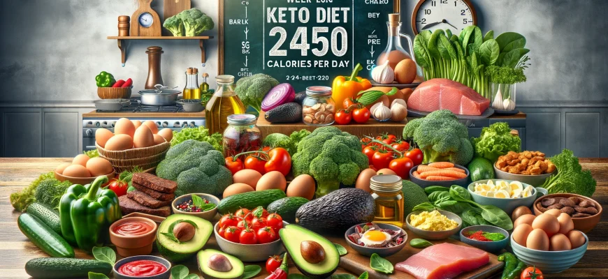 Кето-диета на неделю на 2450 калорий в день