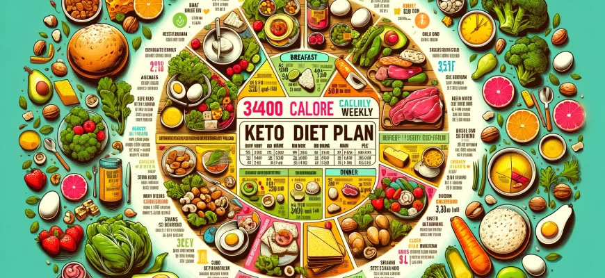 Кето-диета на неделю на 3400 калорий в день