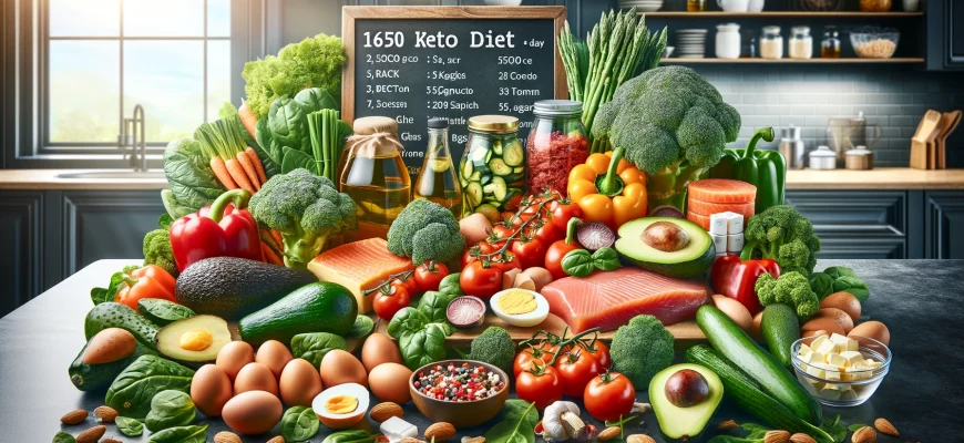 Кето-диета на неделю на 1650 калорий в день
