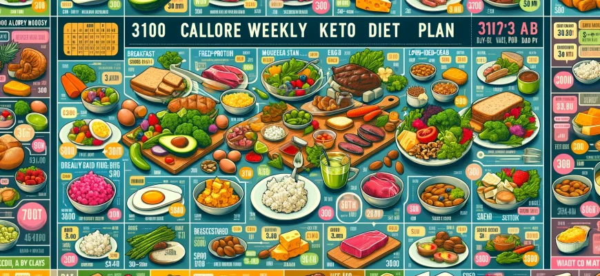 Кето-диета на неделю на 3100 калорий в день