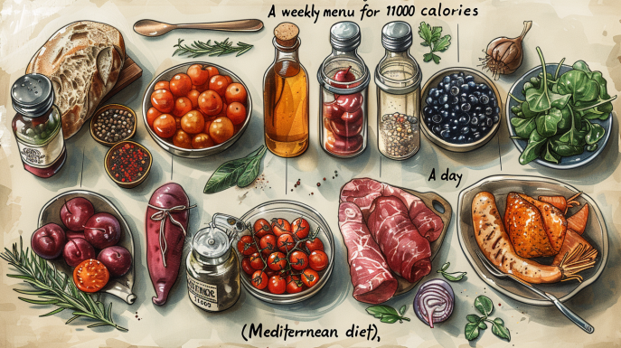 Меню на неделю на 1150 калорий в день (Средиземноморская диета)