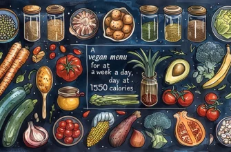 Веганское меню на неделю на 1550 калорий в день