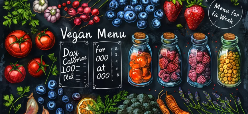 Веганское меню на неделю на 1000 калорий в день
